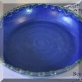 P10. Studio pottery pie dish. Marked KM. 8.5”w - $22 